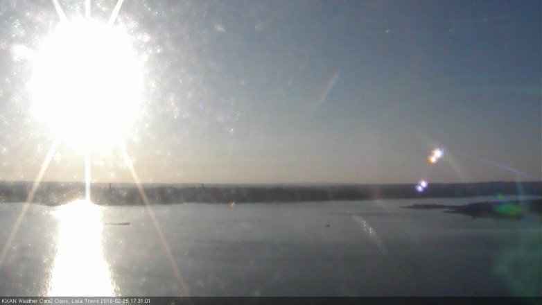 Lake Travis webcam, February 25, 2018 4:50 PM CT
