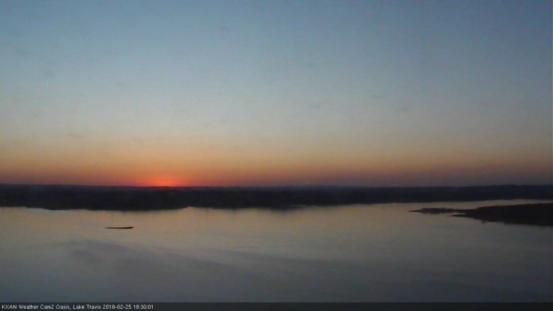 Lake Travis webcam, February 25, 2018 5:35 PM CT