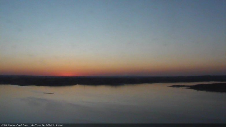Lake Travis webcam, February 25, 2018 5:55 PM CT