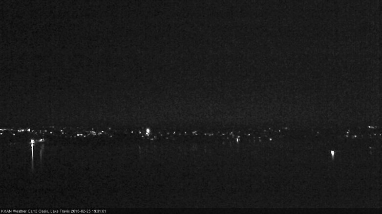 Lake Travis webcam, February 25, 2018 6:40 PM CT