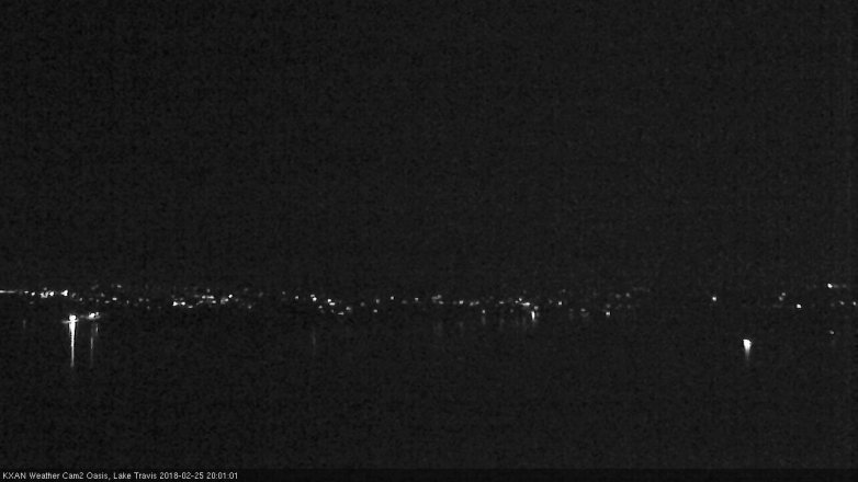 Lake Travis webcam, February 25, 2018 7:30 PM CT