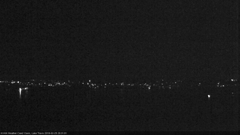 Lake Travis webcam, February 25, 2018 7:40 PM CT