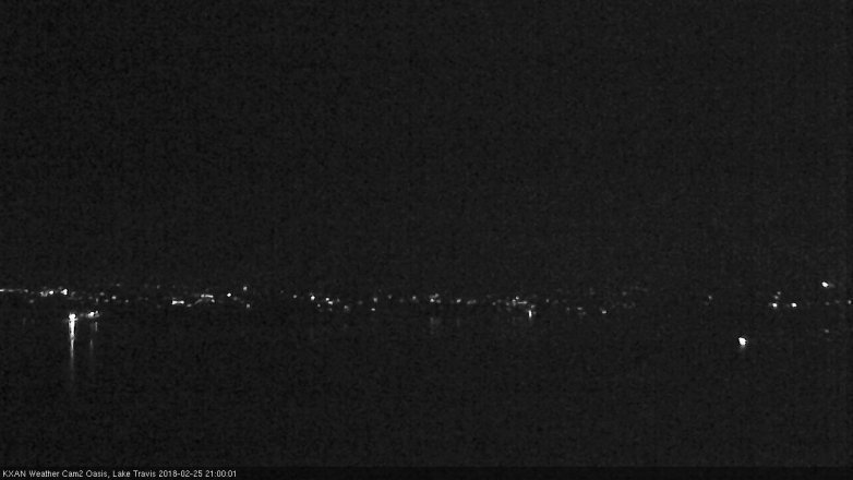 Lake Travis webcam, February 25, 2018 8:05 PM CT