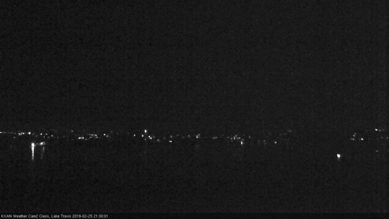 Lake Travis webcam, February 25, 2018 8:50 PM CT