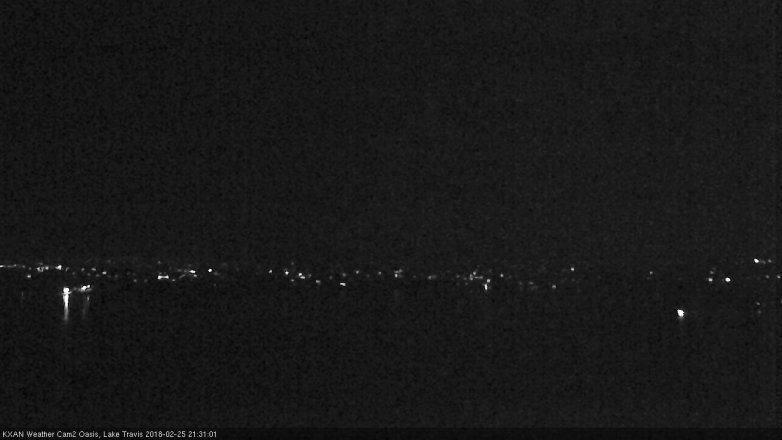 Lake Travis webcam, February 25, 2018 9:00 PM CT