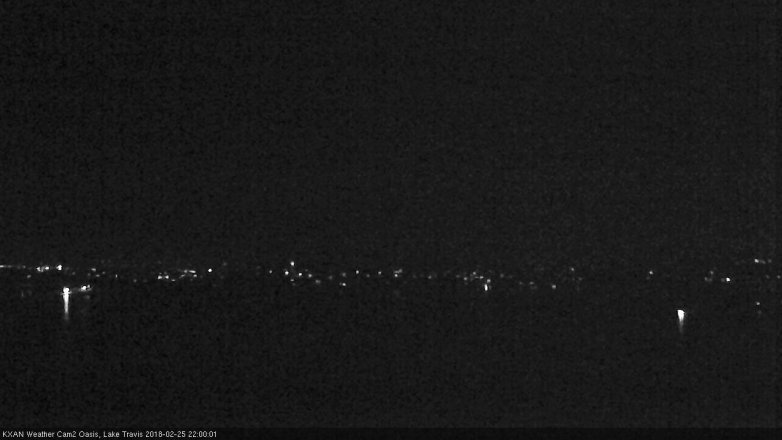 Lake Travis webcam, February 25, 2018 9:25 PM CT