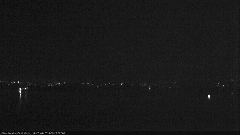 Lake Travis webcam, February 25, 2018 9:45 PM CT