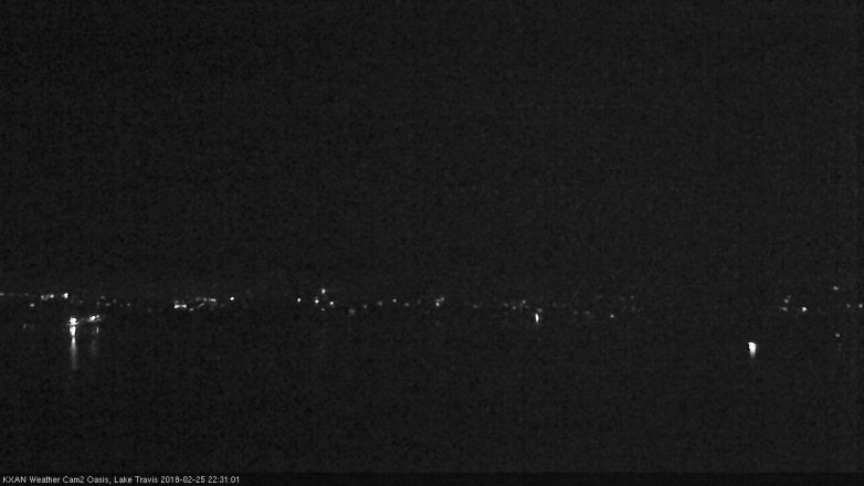 Lake Travis webcam, February 25, 2018 9:50 PM CT