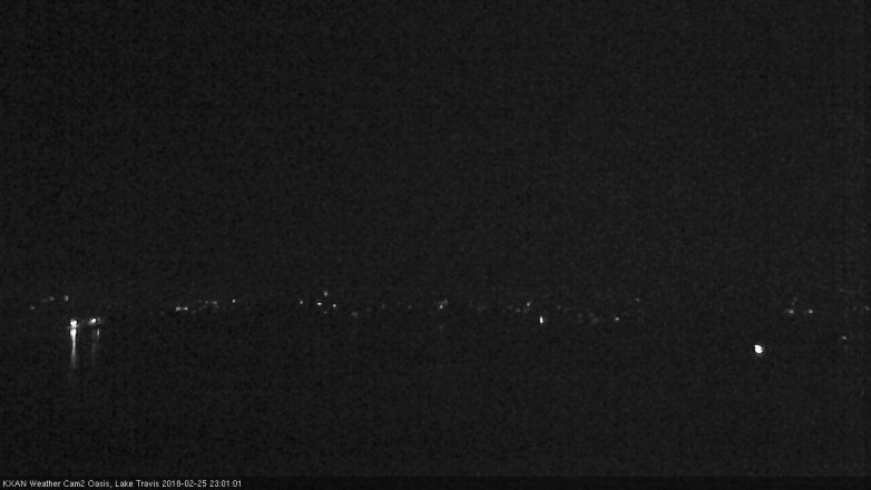 Lake Travis webcam, February 25, 2018 10:15 PM CT