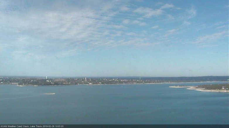 Lake Travis webcam, February 26, 2018 9:15 AM CT