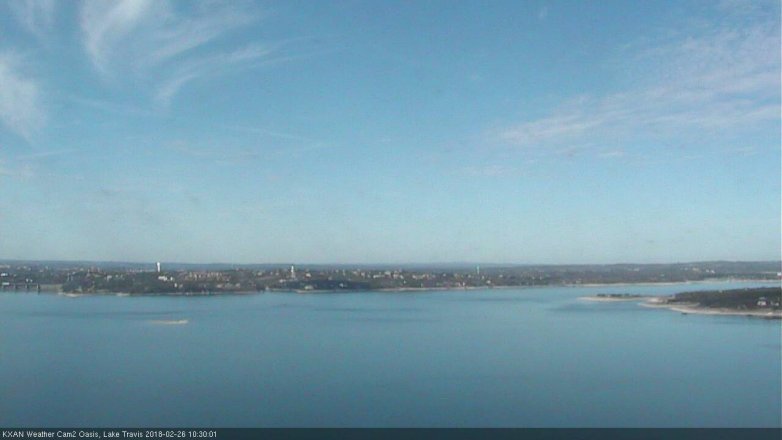 Lake Travis webcam, February 26, 2018 9:45 AM CT