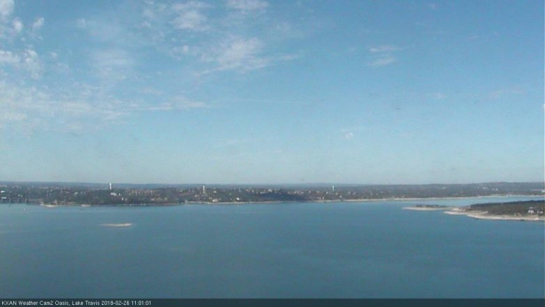 Lake Travis webcam, February 26, 2018 10:05 AM CT