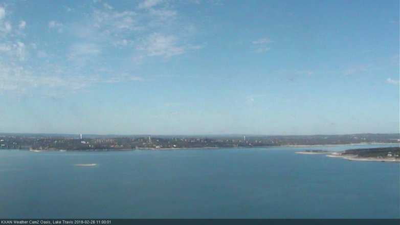 Lake Travis webcam, February 26, 2018 10:10 AM CT