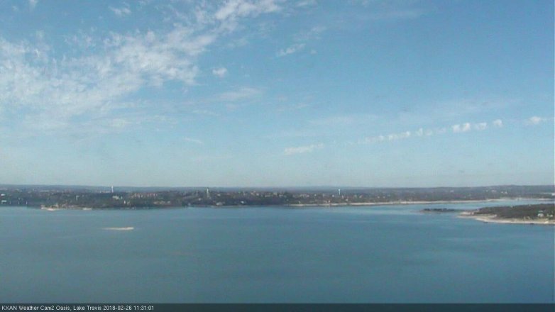 Lake Travis webcam, February 26, 2018 10:55 AM CT