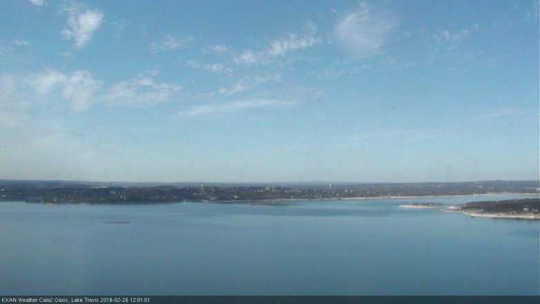 Lake Travis webcam, February 26, 2018 11:25 AM CT