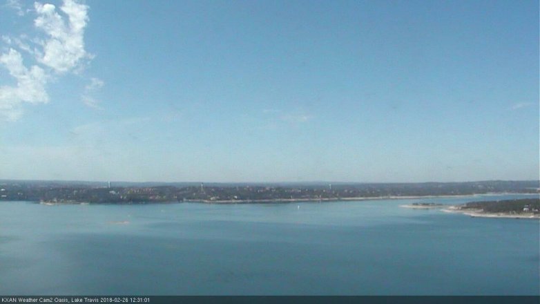 Lake Travis webcam, February 26, 2018 11:35 AM CT