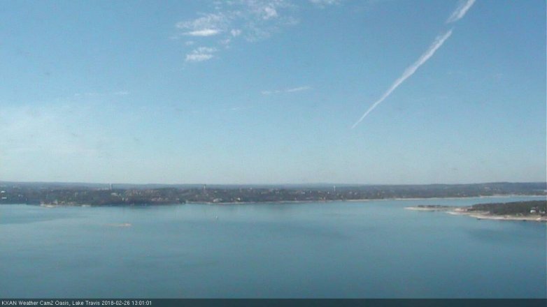 Lake Travis webcam, February 26, 2018 12:10 PM CT