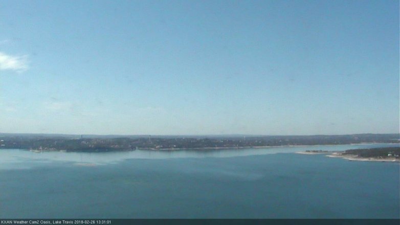 Lake Travis webcam, February 26, 2018 12:50 PM CT