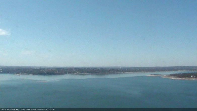 Lake Travis webcam, February 26, 2018 1:00 PM CT