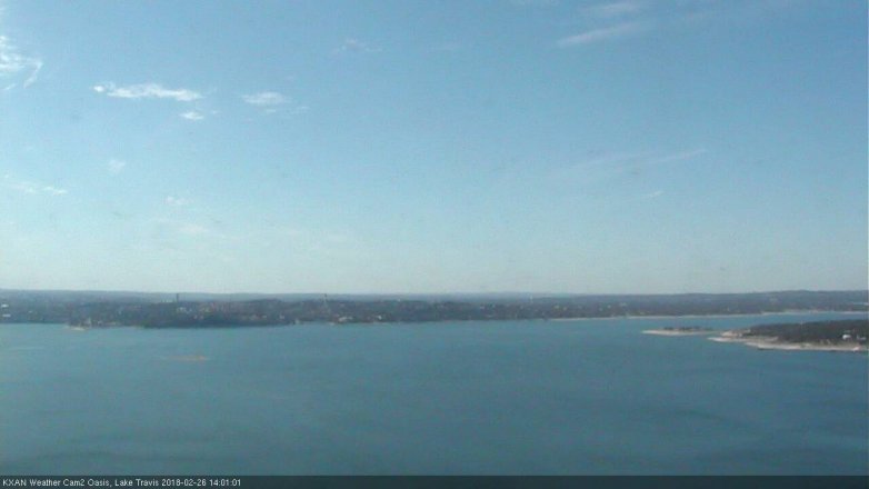 Lake Travis webcam, February 26, 2018 1:30 PM CT