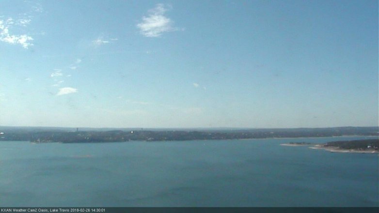 Lake Travis webcam, February 26, 2018 1:40 PM CT
