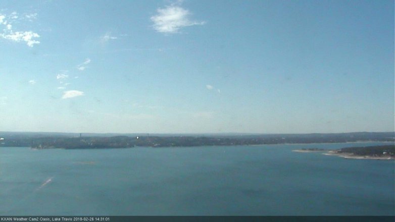 Lake Travis webcam, February 26, 2018 1:55 PM CT