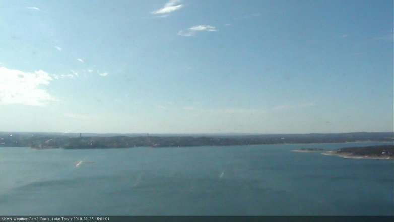 Lake Travis webcam, February 26, 2018 2:25 PM CT