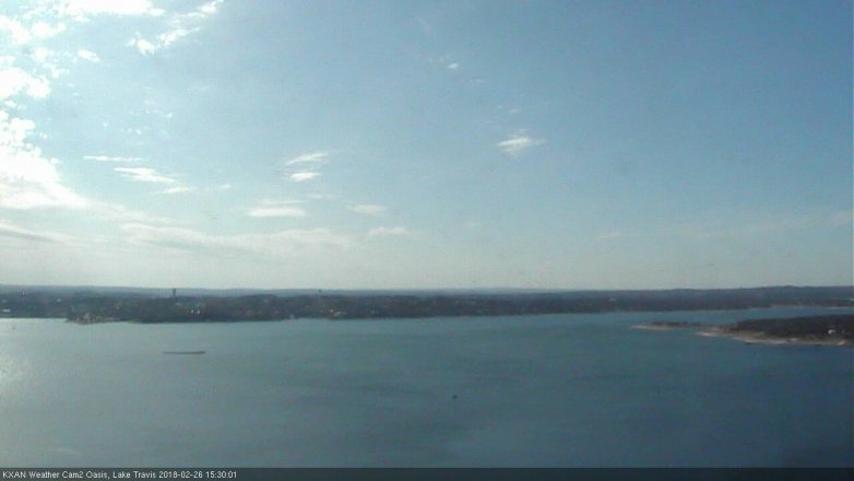 Lake Travis webcam, February 26, 2018 2:40 PM CT