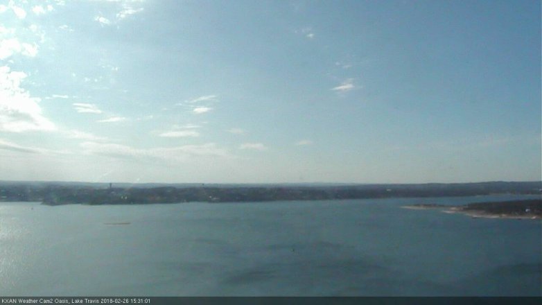 Lake Travis webcam, February 26, 2018 2:55 PM CT