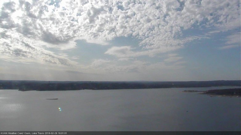 Lake Travis webcam, February 26, 2018 3:05 PM CT