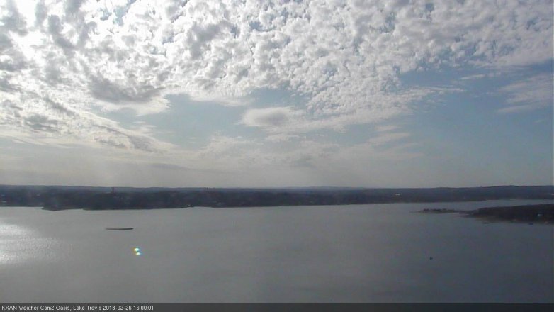 Lake Travis webcam, February 26, 2018 3:15 PM CT