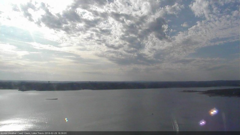 Lake Travis webcam, February 26, 2018 3:40 PM CT
