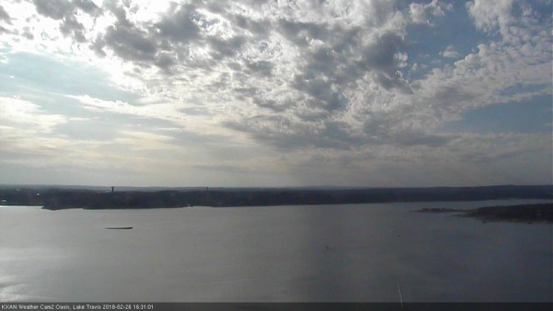 Lake Travis webcam, February 26, 2018 3:55 PM CT
