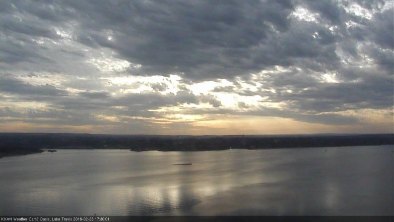 Lake Travis webcam, February 26, 2018 4:50 PM CT
