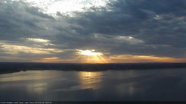 Lake Travis webcam, February 26, 2018 5:15 PM CT