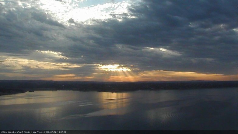 Lake Travis webcam, February 26, 2018 5:25 PM CT