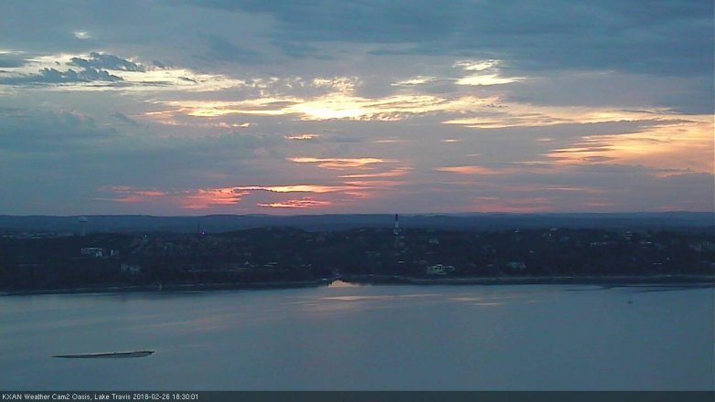 Lake Travis webcam, February 26, 2018 5:45 PM CT