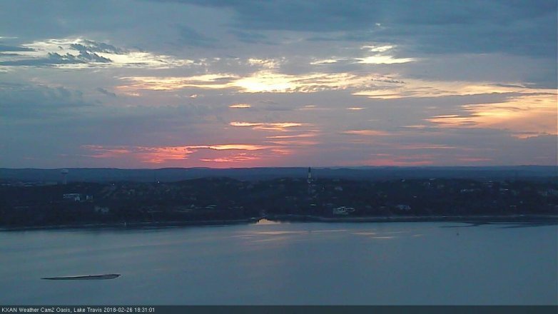 Lake Travis webcam, February 26, 2018 6:00 PM CT