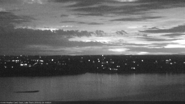 Lake Travis webcam, February 26, 2018 6:25 PM CT
