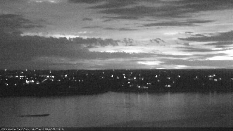 Lake Travis webcam, February 26, 2018 6:30 PM CT