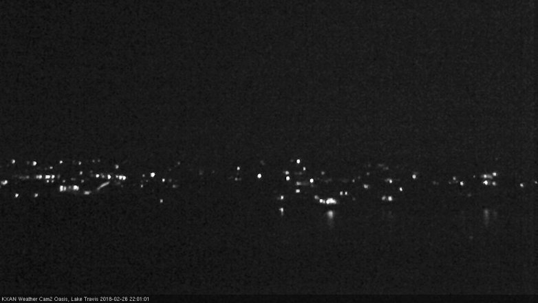 Lake Travis webcam, February 26, 2018 9:05 PM CT