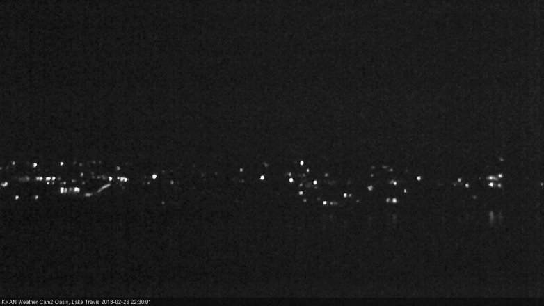 Lake Travis webcam, February 26, 2018 9:35 PM CT