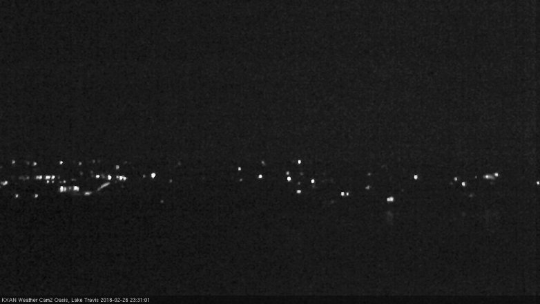 Lake Travis webcam, February 26, 2018 10:40 PM CT