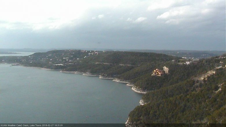 Lake Travis webcam, February 27, 2018 4:00 PM CT