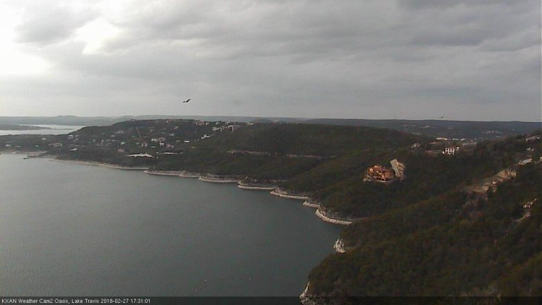 Lake Travis webcam, February 27, 2018 4:55 PM CT
