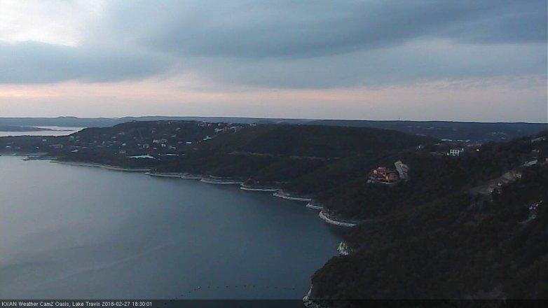 Lake Travis webcam, February 27, 2018 5:35 PM CT