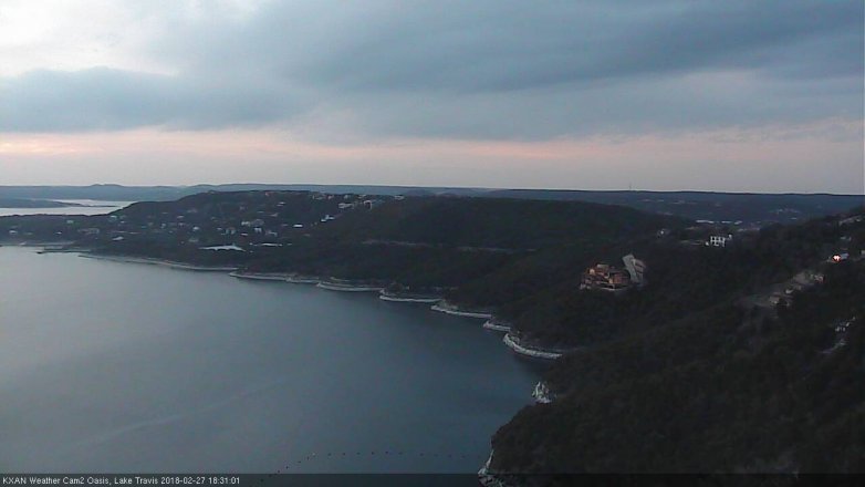 Lake Travis webcam, February 27, 2018 5:40 PM CT