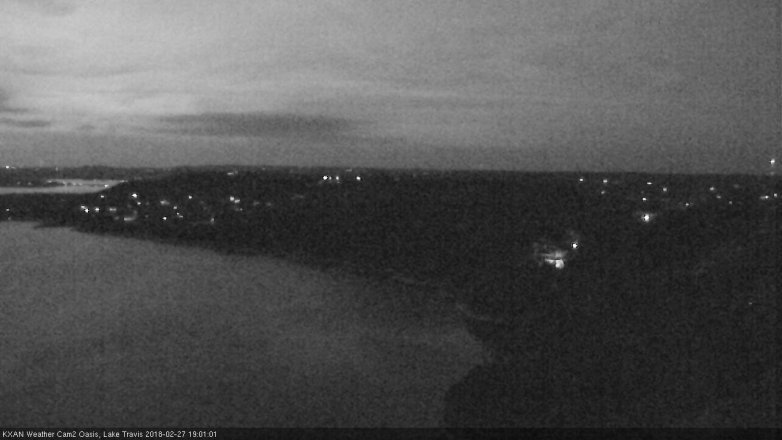 Lake Travis webcam, February 27, 2018 6:05 PM CT