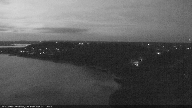Lake Travis webcam, February 27, 2018 6:15 PM CT