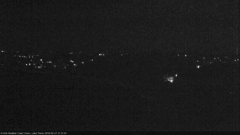 Lake Travis webcam, February 27, 2018 9:00 PM CT